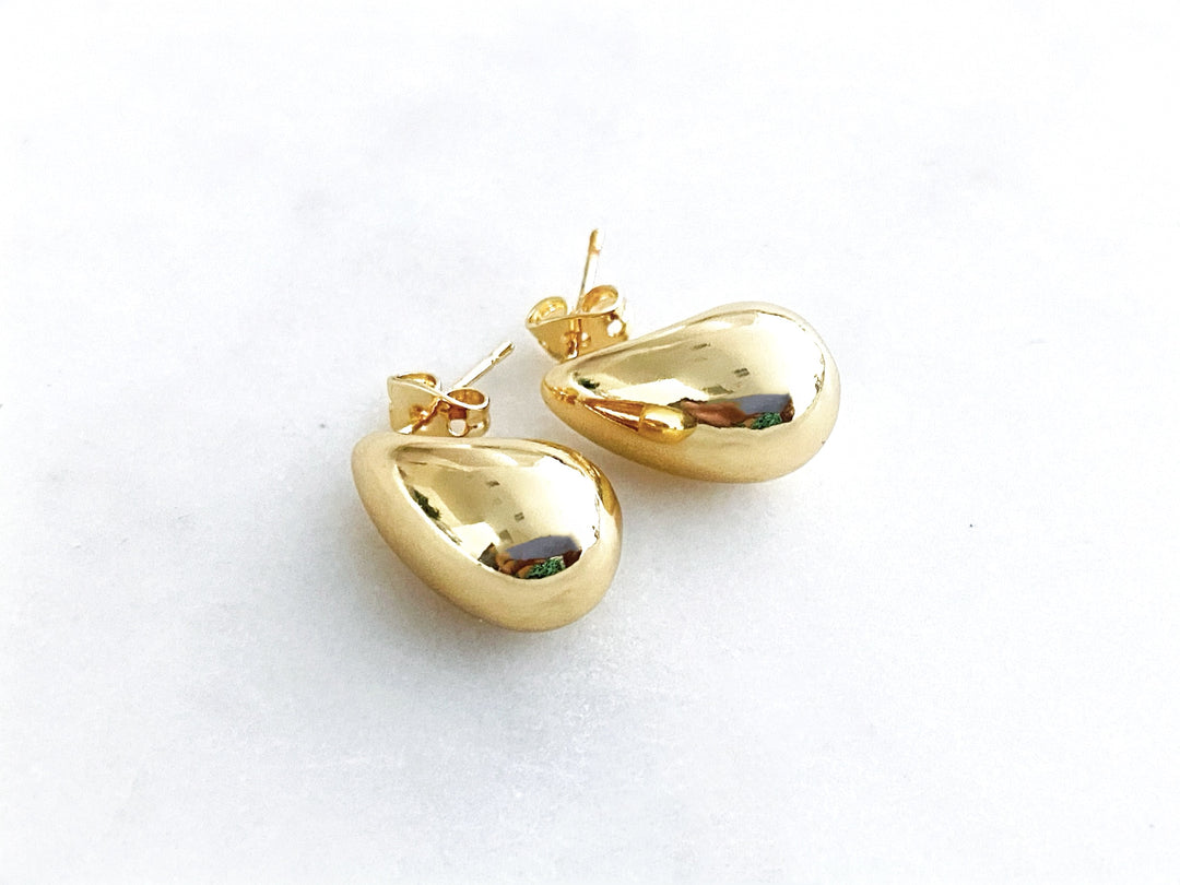 Selene – aretes de chapa de oro geométricos con inspiración Bottega
