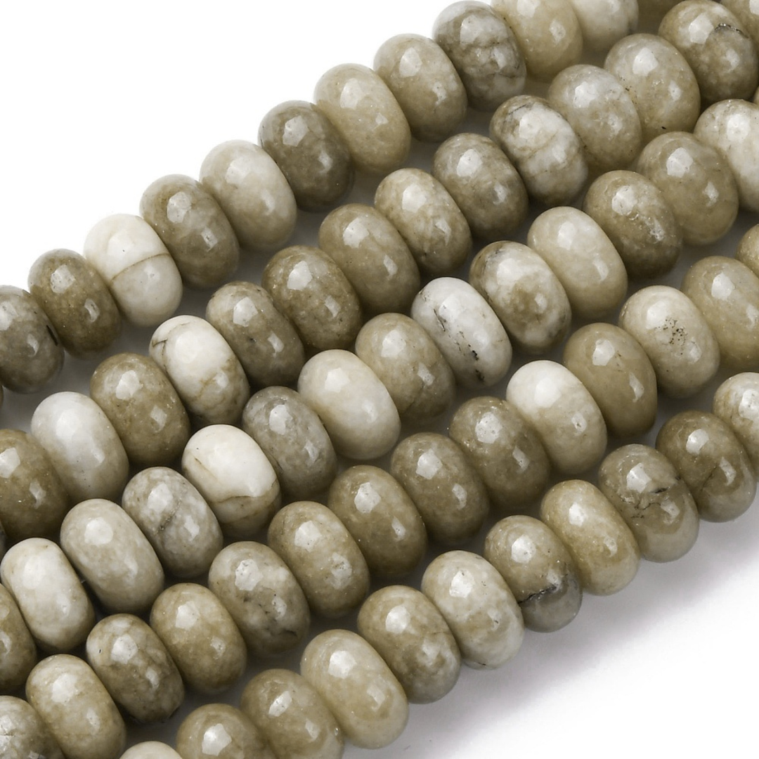 Tira de jade natural de 10 mm para joyería