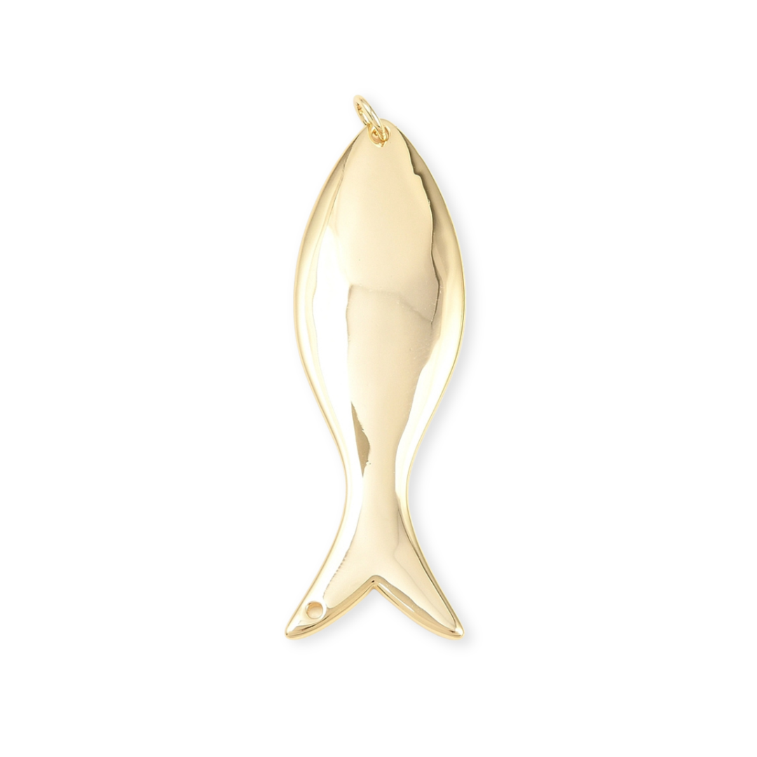Dije de pez de chapa de oro
