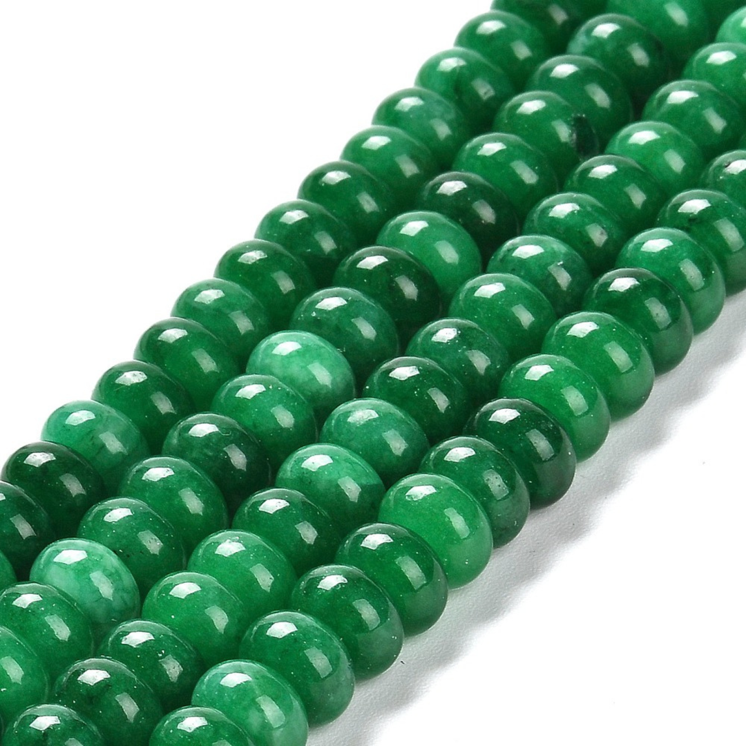 Tira de jade natural de 10 mm para joyería