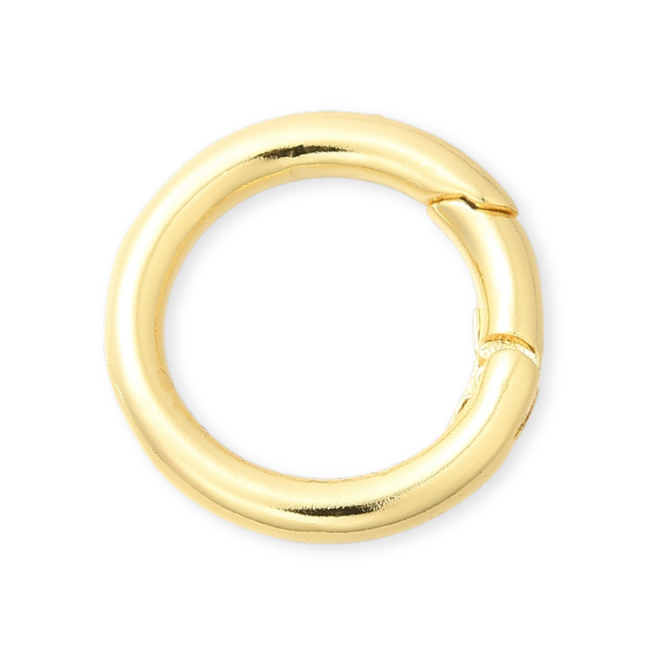 Broche circular de chapa de oro para collares y pulseras