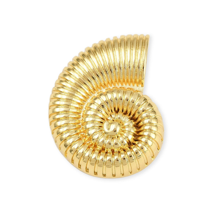 Dije de caracol de chapa de oro dorado