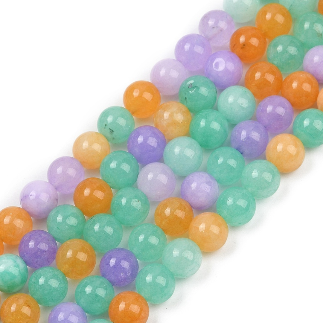 Tira de cuentas de jade natural redondo de 8 mm para joyería