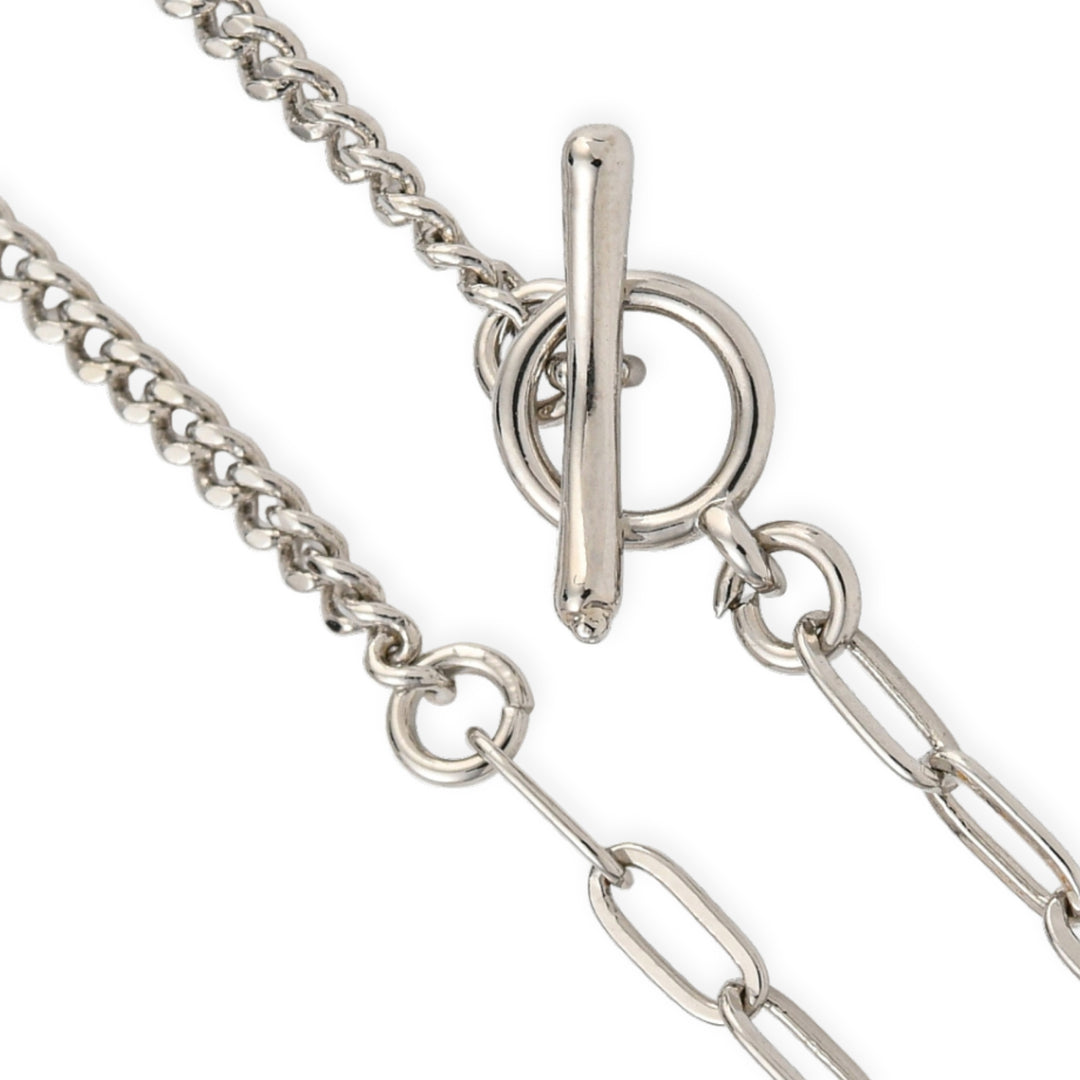 Cadena de chapa de oro con broche tipo T