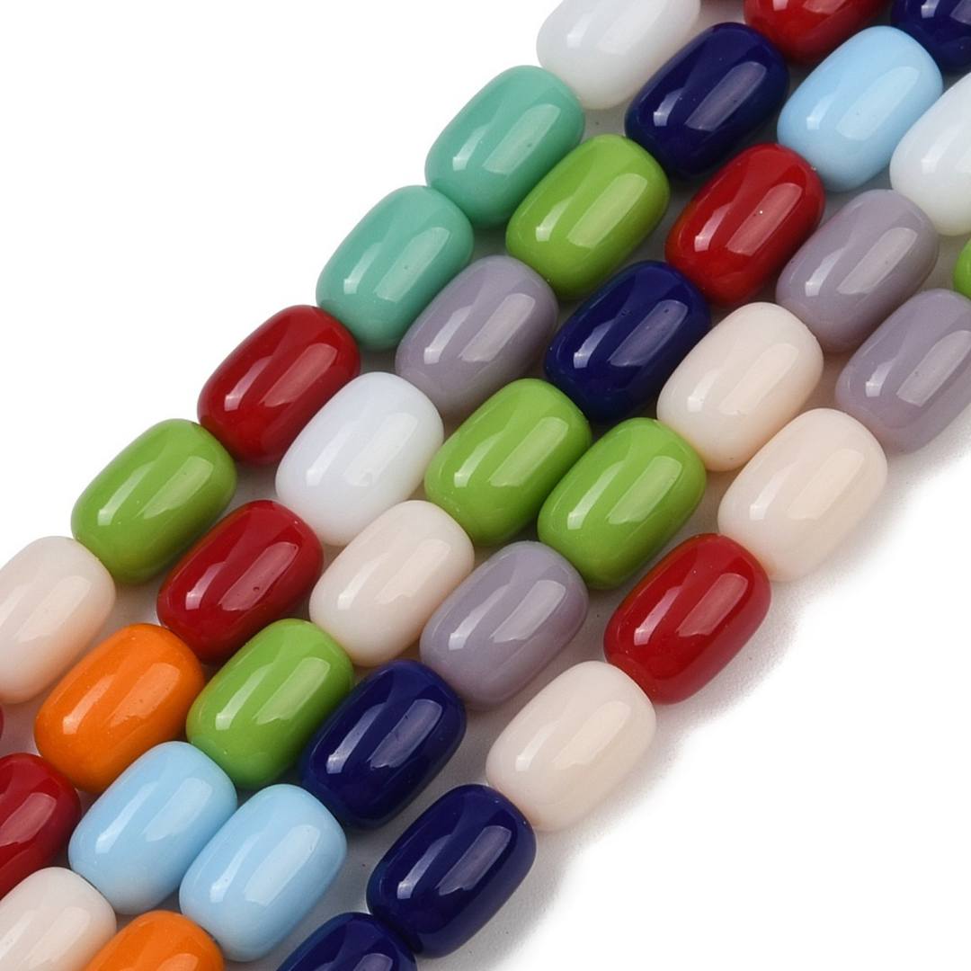Tira de cuentas Murano ovaladas de 7 × 10 mm para joyería