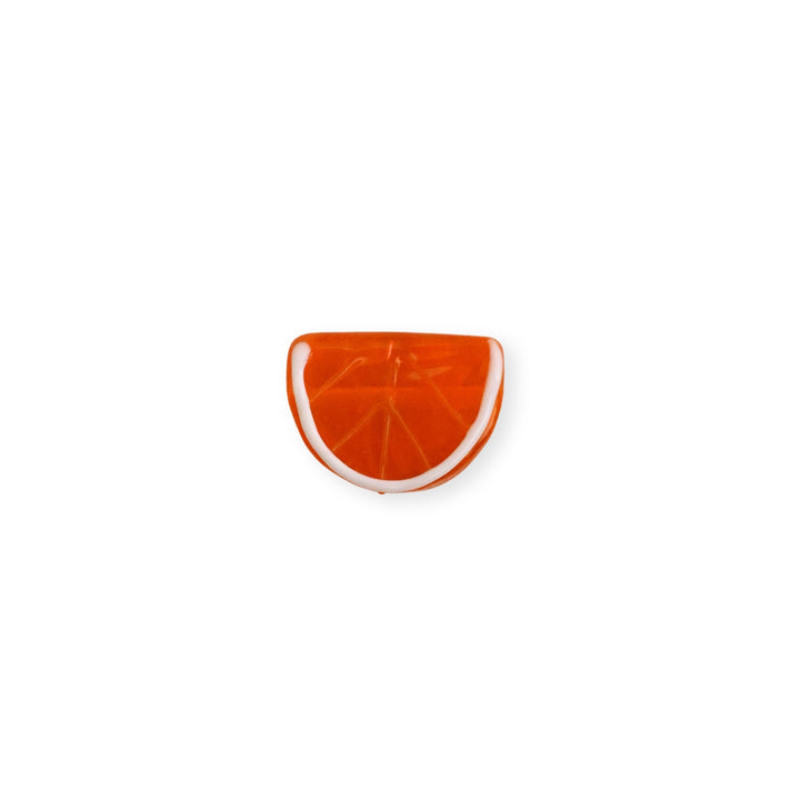Separador de murano en forma de naranja con acabado brillante y realista