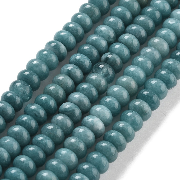 Tira de jade natural de 8 mm para joyería