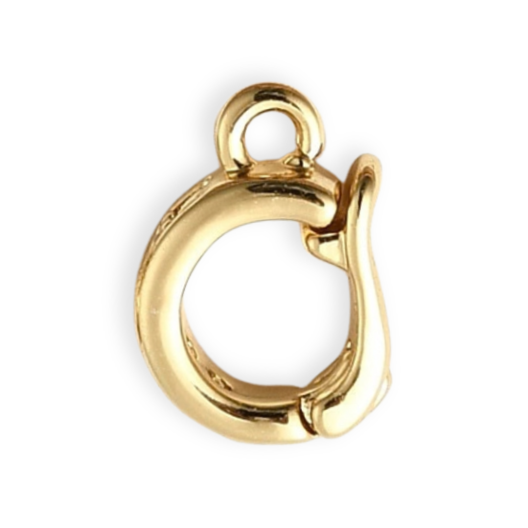 Portadije Huggie de chapa de oro con zirconia