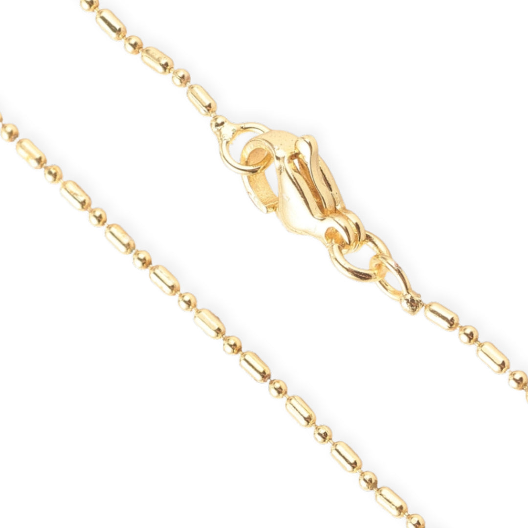 Cadena de chapa de oro con broche tipo perico