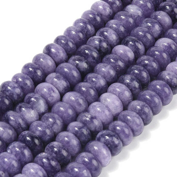Tira de jade natural de 10 mm para joyería