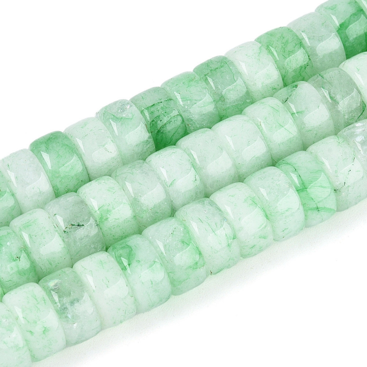 Tira de cuentas de jade en disco de 10 mm para joyería
