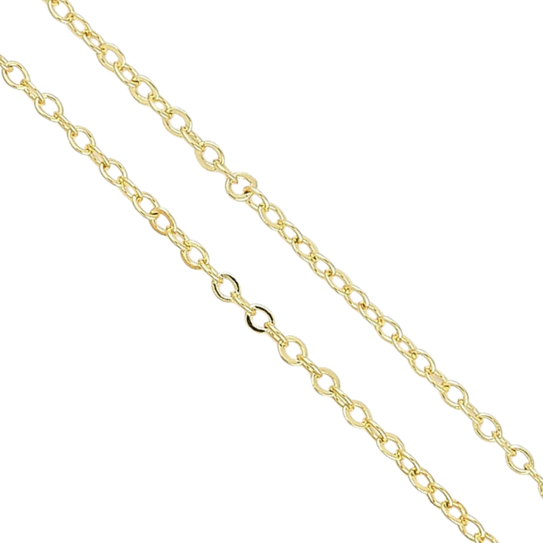 Cadena de chapa de oro con broche tipo perico