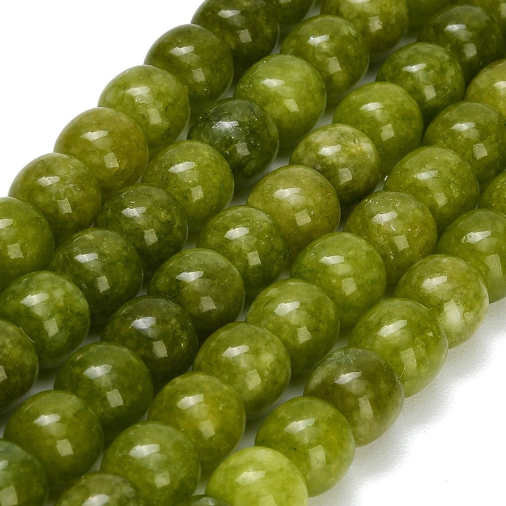 Tira de cuentas de jade barrel de 10 mm para joyería
