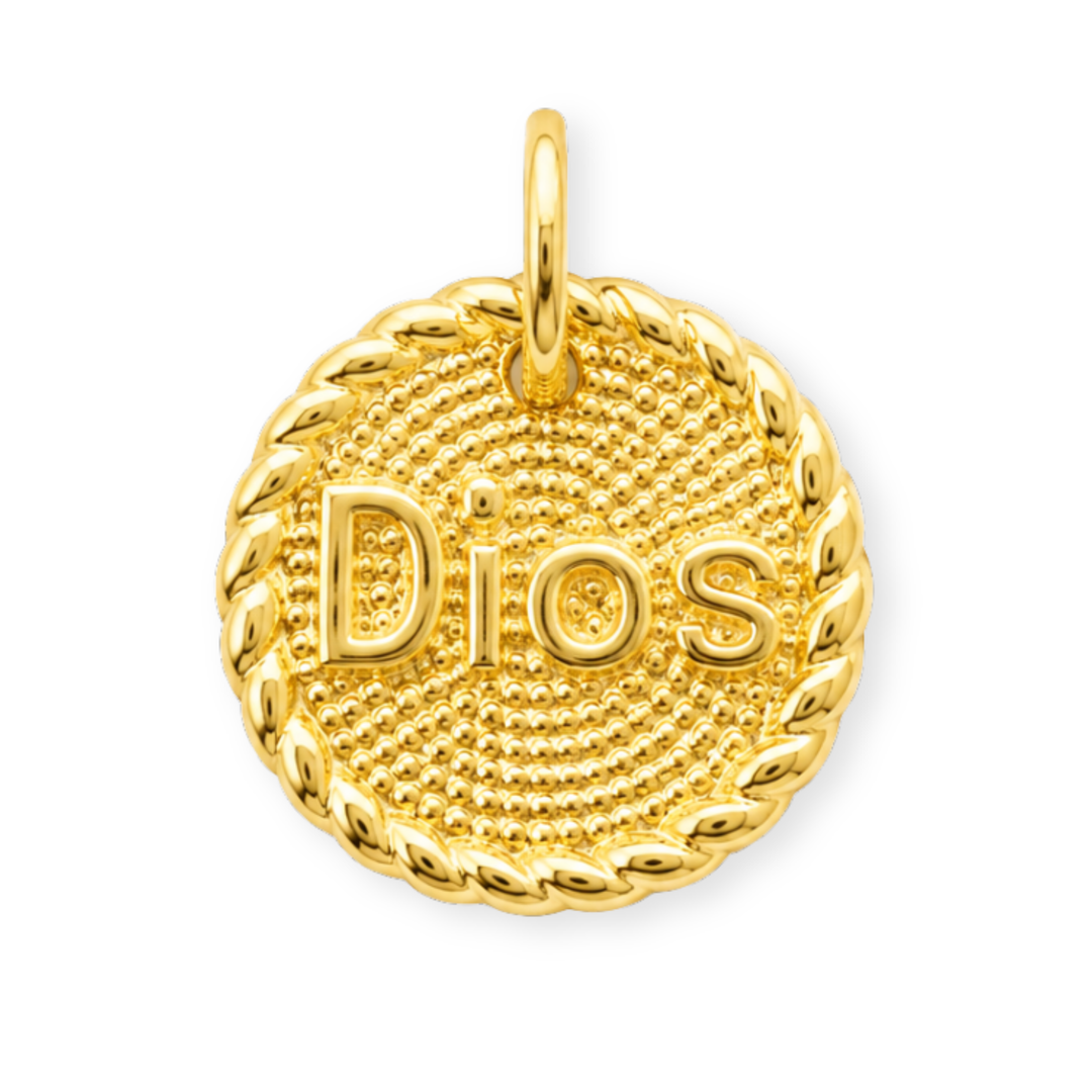 Dije "Dios" de chapa de oro
