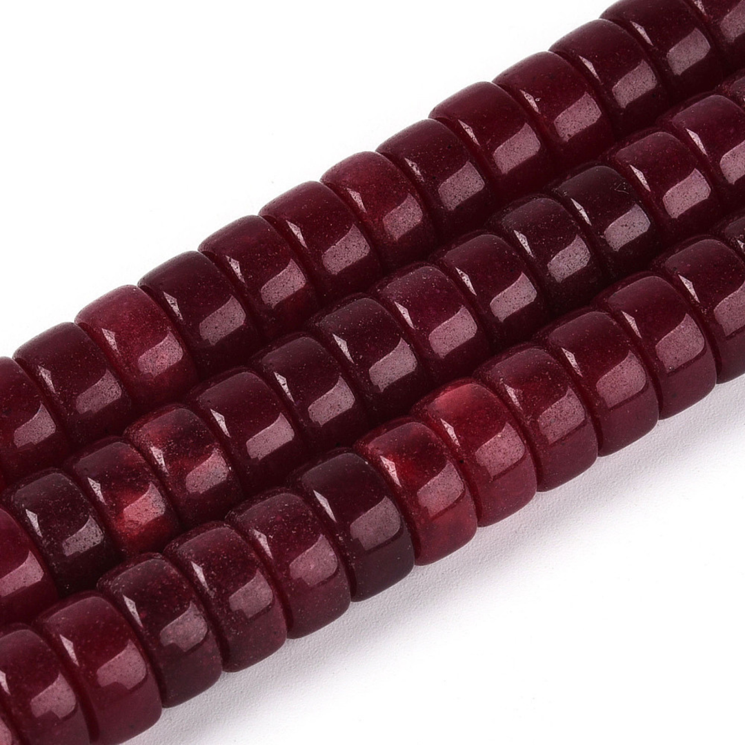 Tira de cuentas de jade en disco de 10 mm para joyería