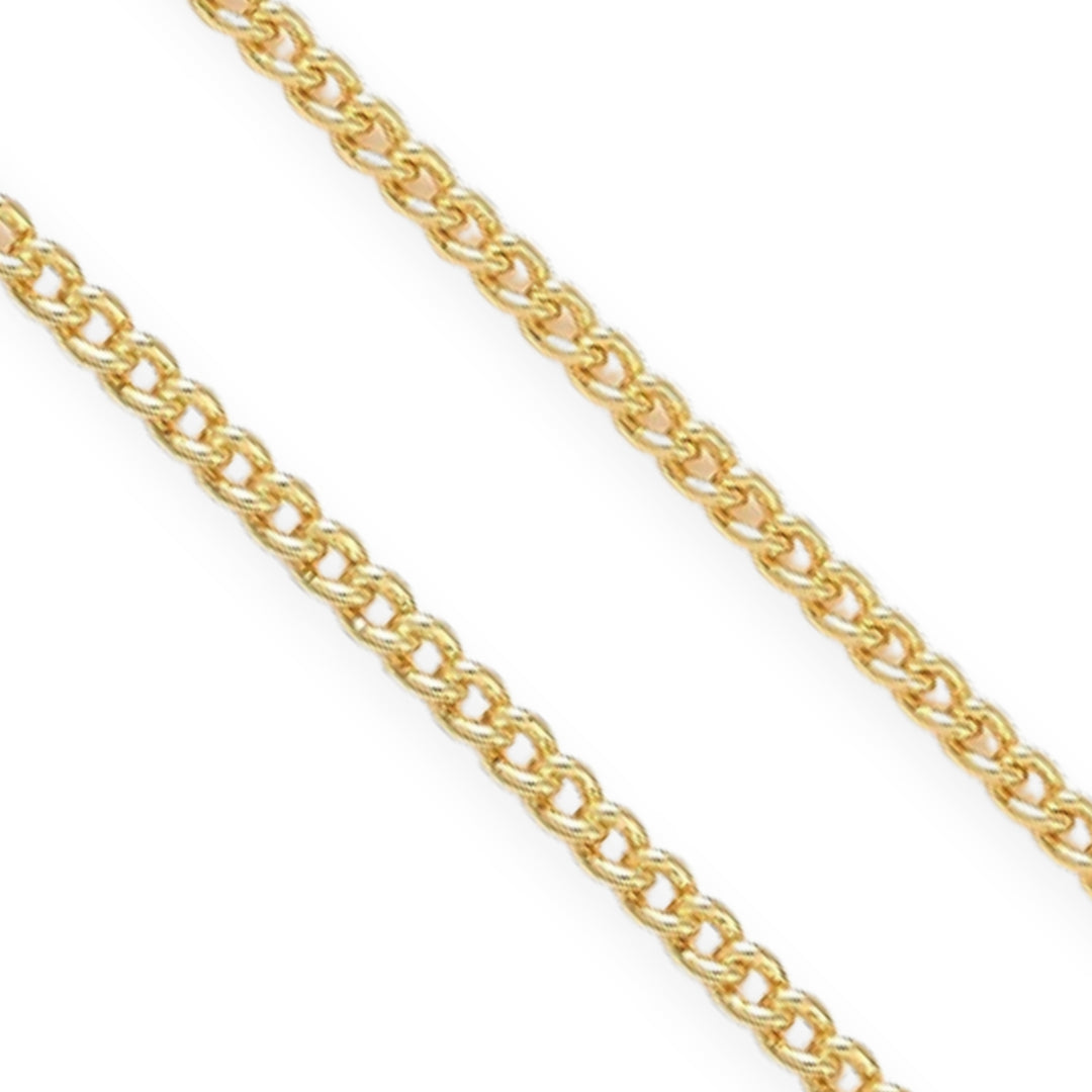 Cadena de chapa de oro con broche tipo perico