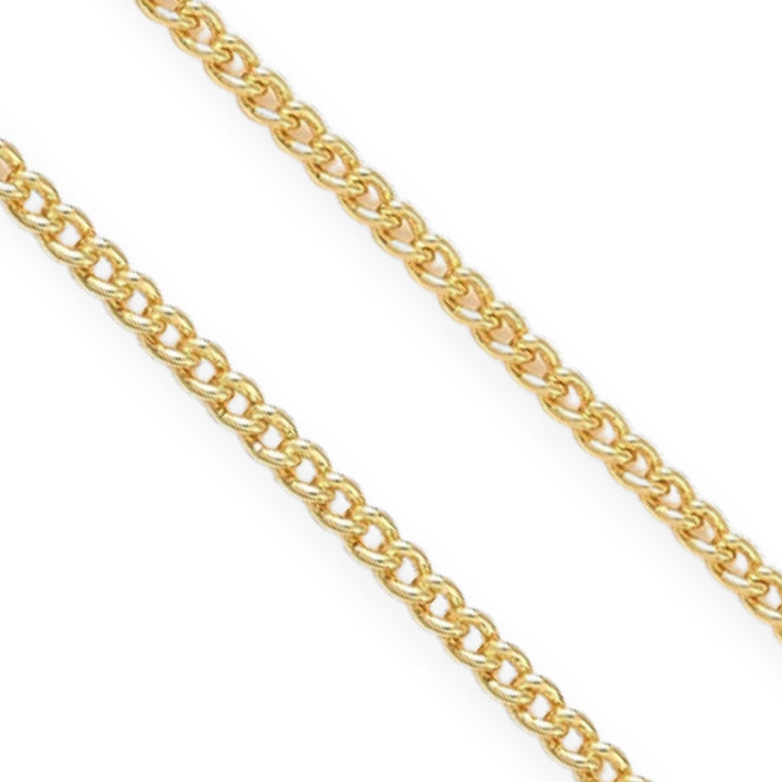 Cadena de chapa de oro con broche tipo perico