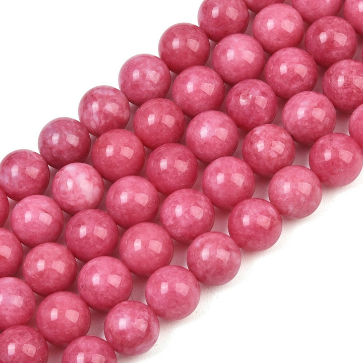 Tira de cuentas de jade natural de 10 mm para joyería