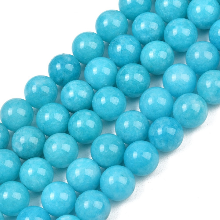Tira de cuentas de jade natural de 10 mm para joyería