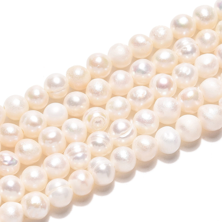 Tira de perla de río de 4 mm para joyería