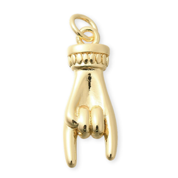 Dije de mano figa de chapa de oro