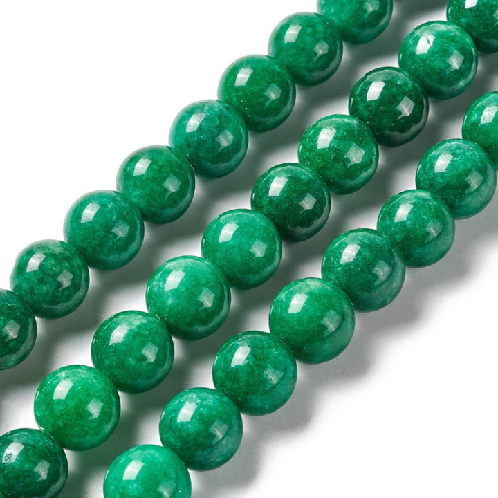 Tira de jade redondo de 12 mm con aproximadamente 32 cuentas