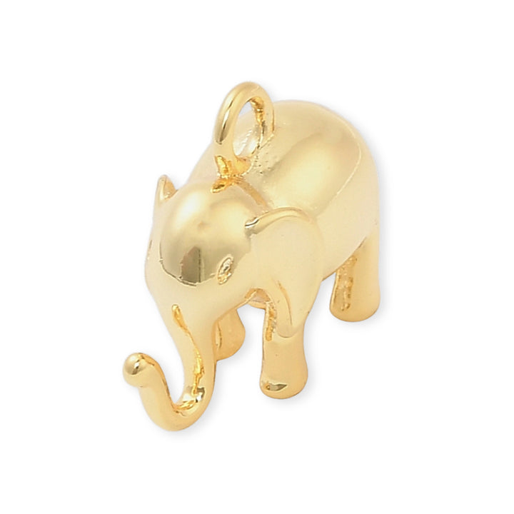 Dije de elefante de chapa de oro