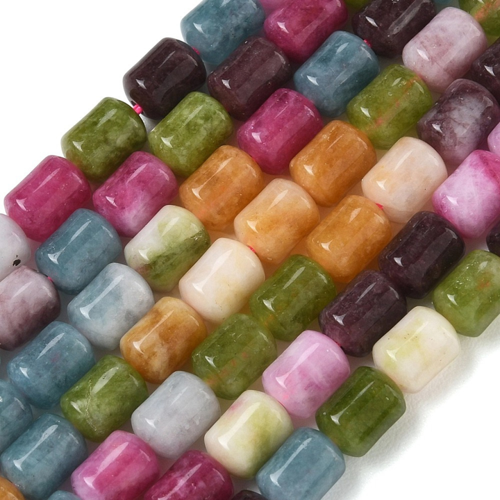 Tira de cuentas de jade en columna para joyería