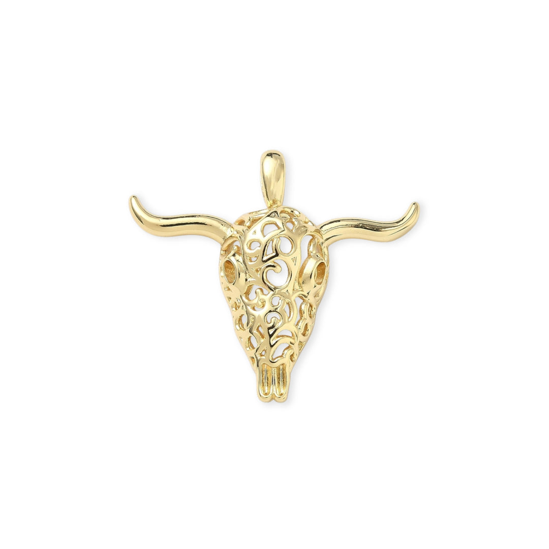 Dije de toro de chapa de oro