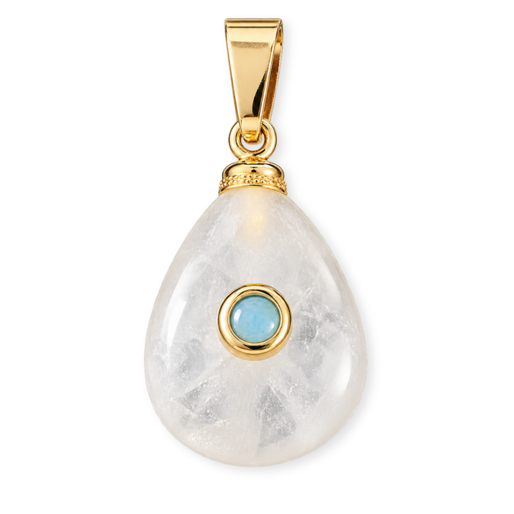 Dije de piedra natural con zirconia