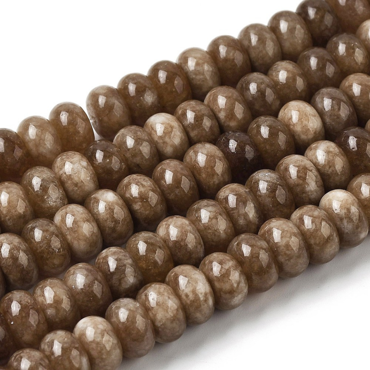 Tira de jade natural de 10 mm para joyería