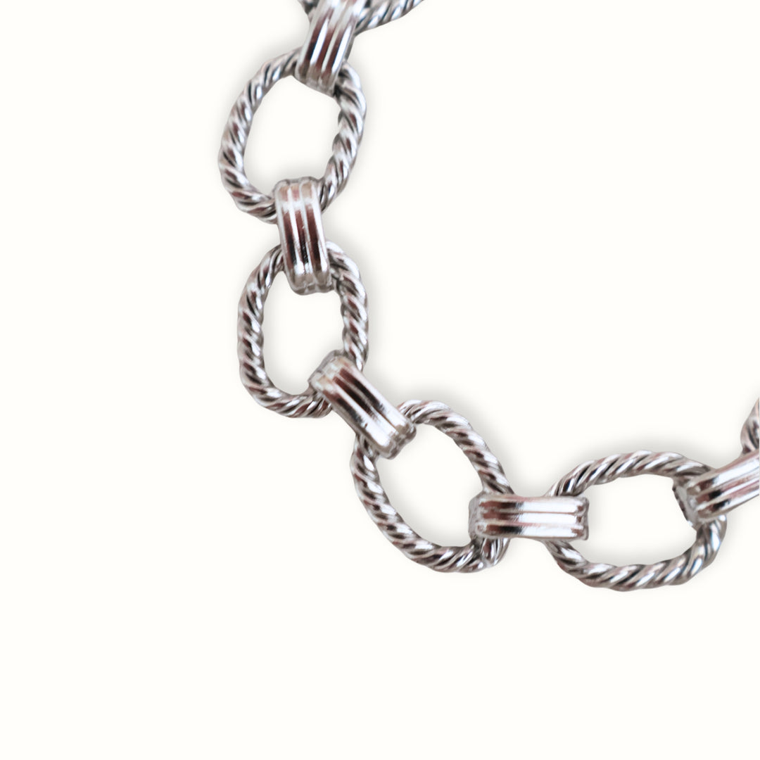 Brazalete Silvena de cadena ajustable en acero inoxidable