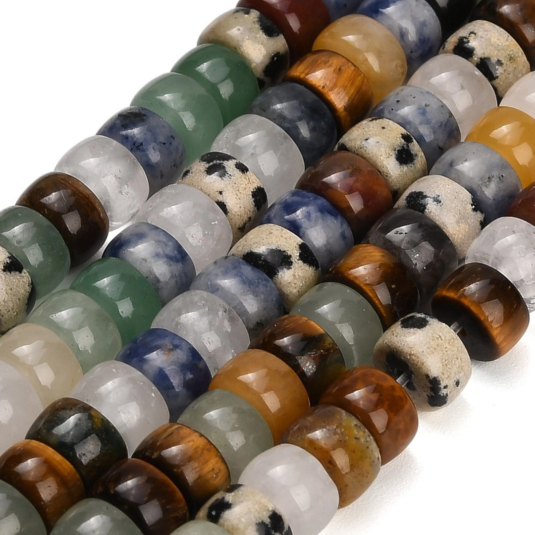 Tira de cuentas de piedras naturales mixtas de 7.5 mm para joyería