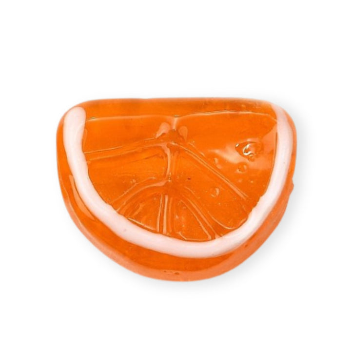 Separador de murano en forma de naranja con acabado brillante y realista