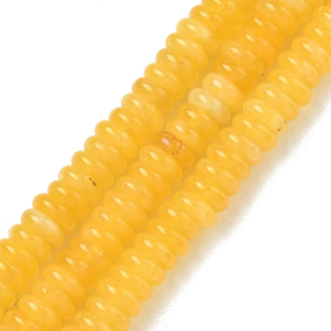 Tira de jade rondel de 6.5 mm con aproximadamente 167 cuentas