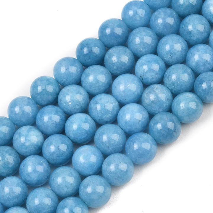 Tira de cuentas de jade natural de 10 mm para joyería
