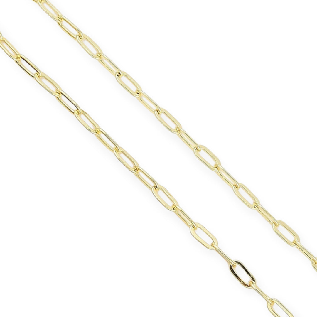 Cadena de chapa de oro con broche tipo perico