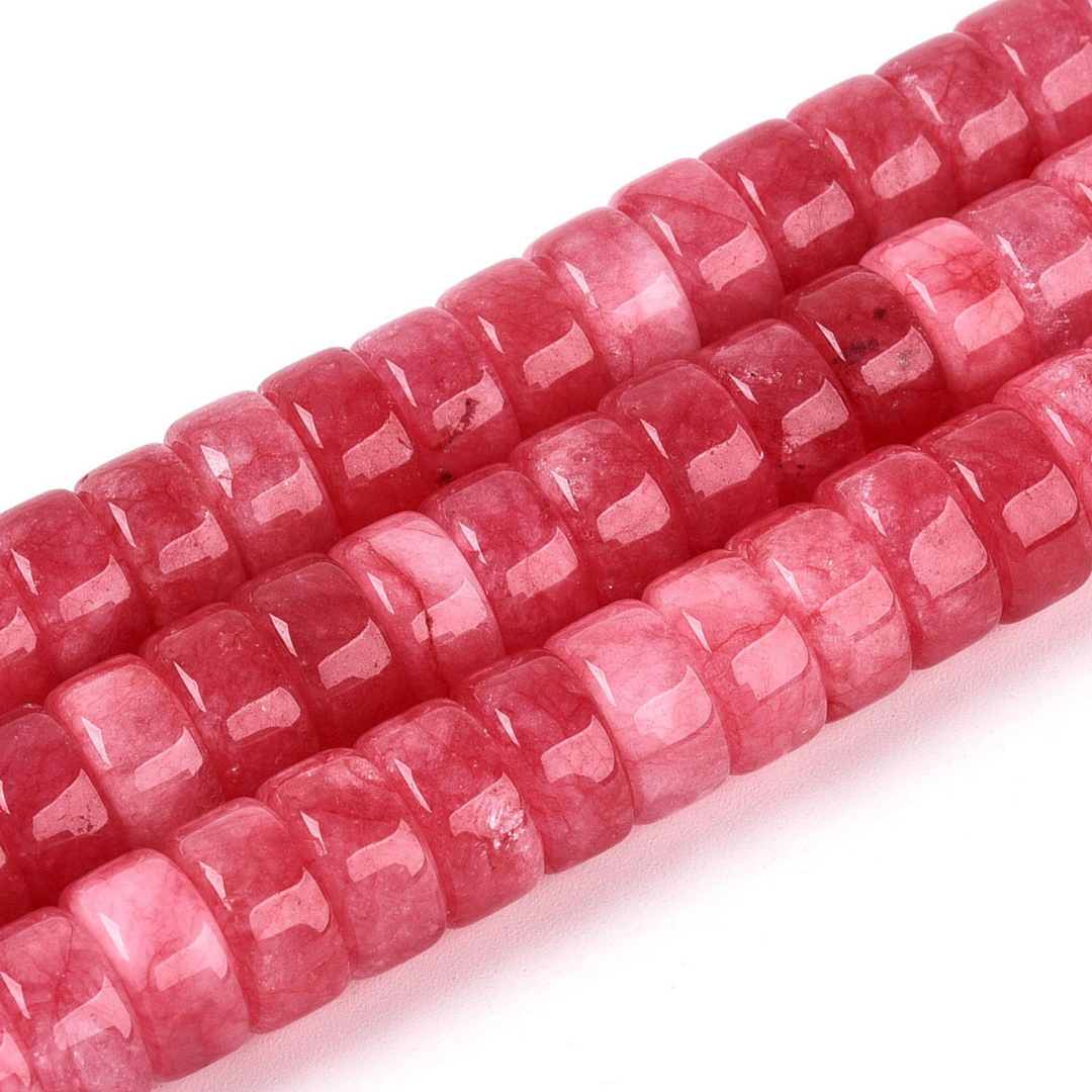 Tira de cuentas de jade en disco de 10 mm para joyería