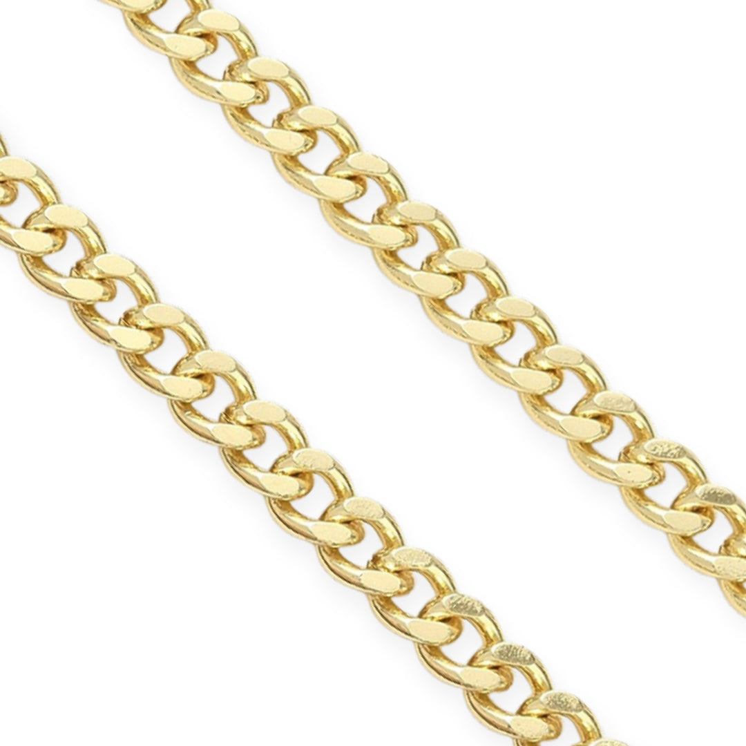 Cadena de chapa de oro con broche tipo perico