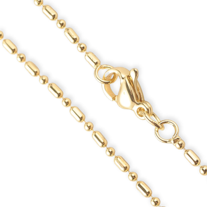 Cadena de chapa de oro con broche tipo perico