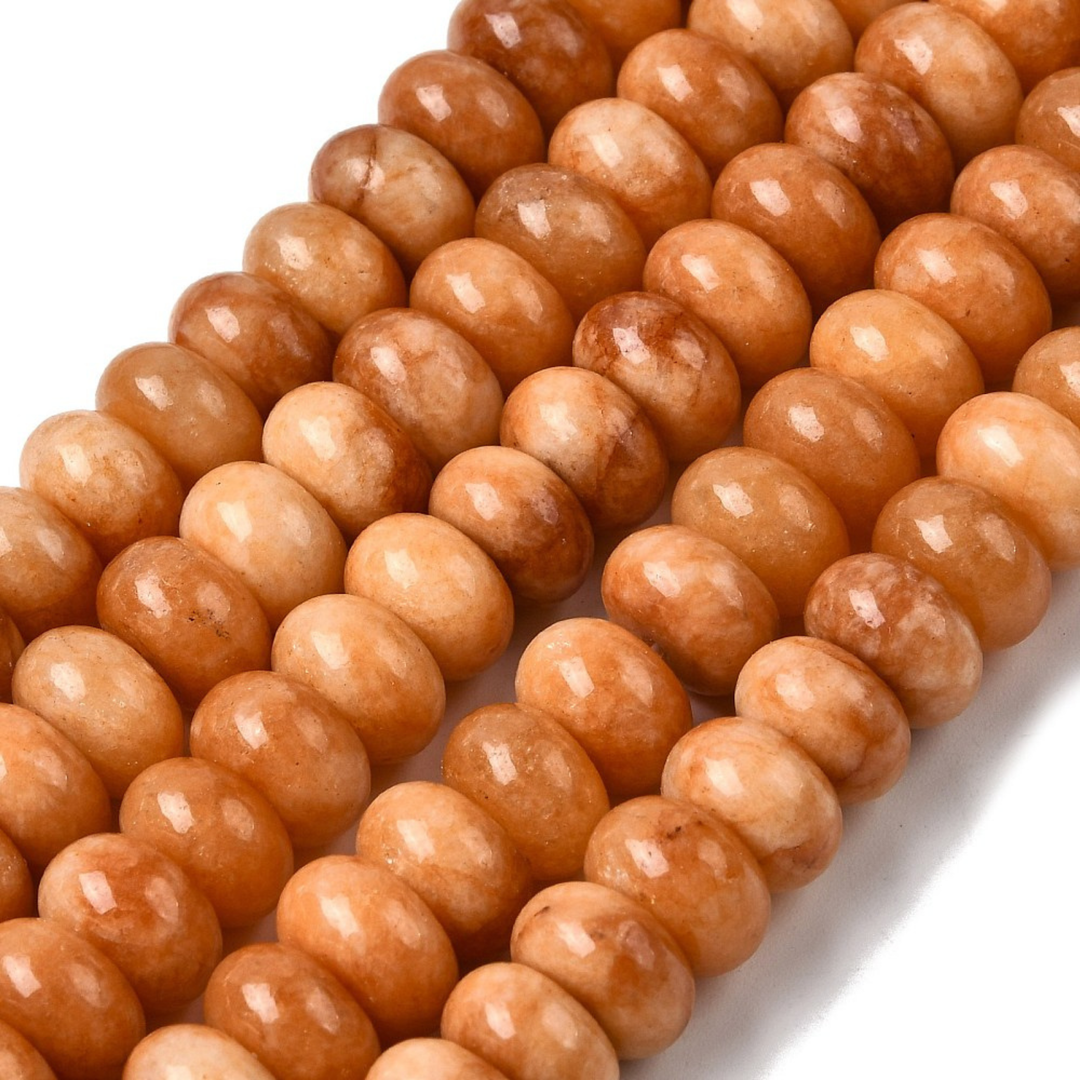 Tira de jade natural de 10 mm para joyería