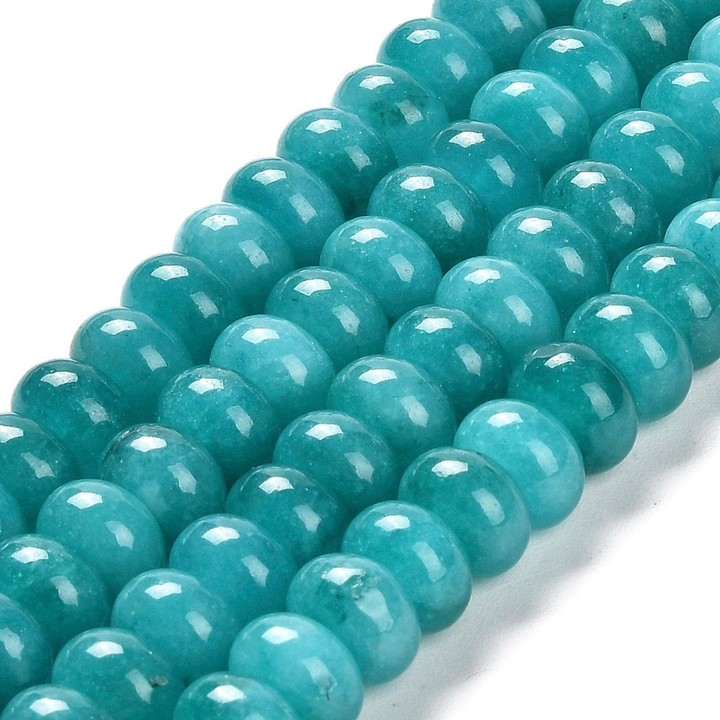 Tira de jade natural de 10 mm para joyería