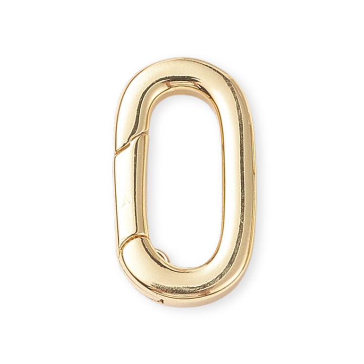 Broche ovalado de chapa de oro