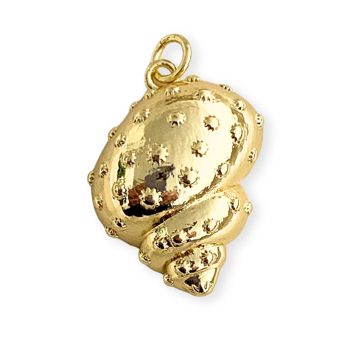 Dije de caracol de chapa de oro