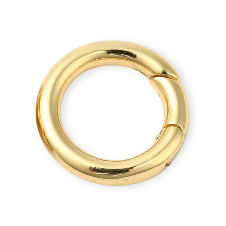 Broche circular de chapa de oro para collares y pulseras