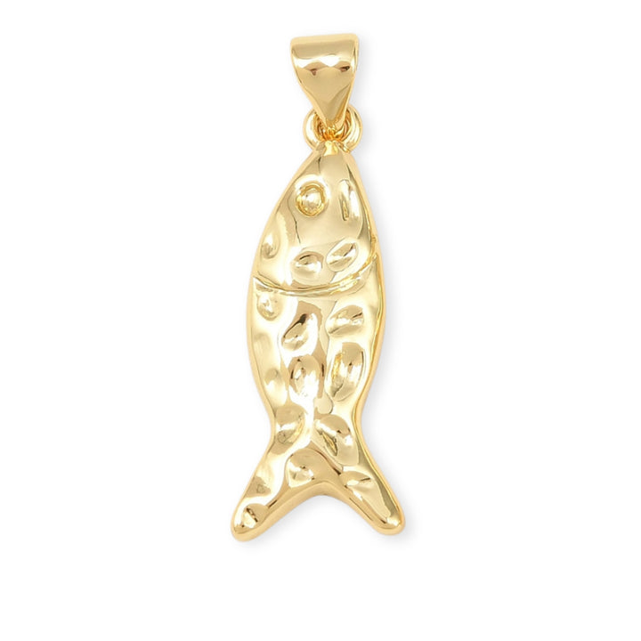 Dije de pez de chapa de oro