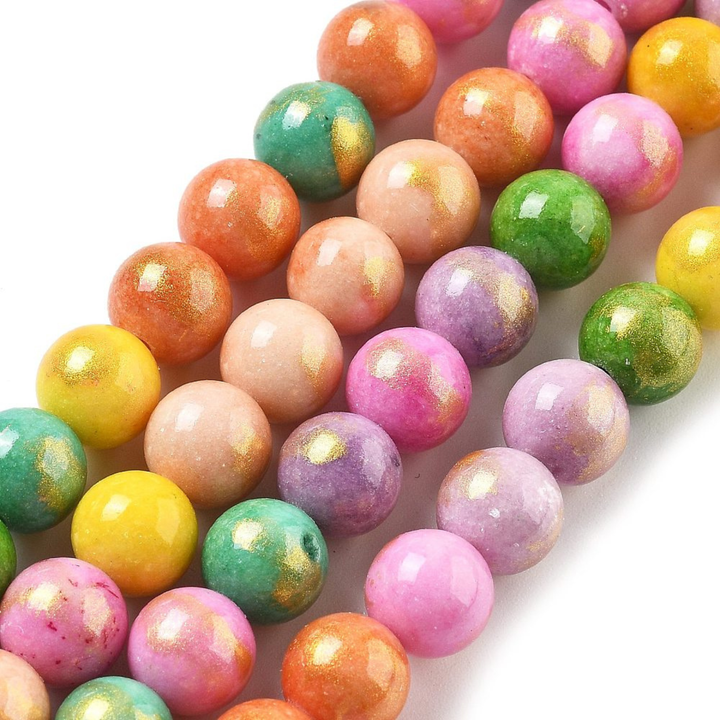 Tira de jade natural de 8.5 mm para joyería