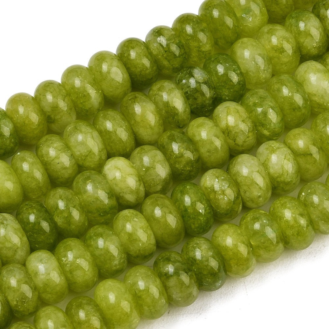 Tira de jade natural de 10 mm para joyería