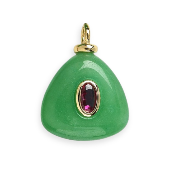 Dije de piedra natural con zirconia