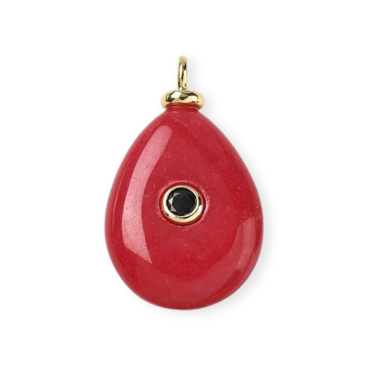 Dije de gota de piedra natural zirconia